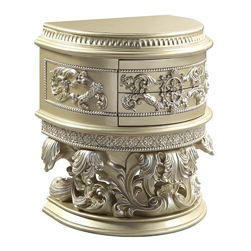 Vatican - Nightstand - Champagne Silver Finish - Tony's Home Furnishings