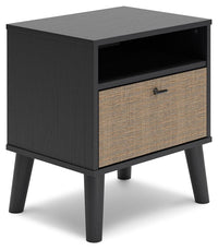 Thumbnail for Charlang - Black / Gray - One Drawer Night Stand - Tony's Home Furnishings