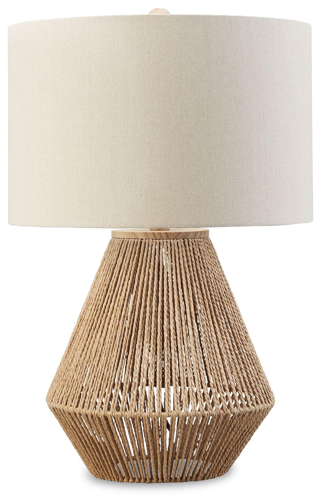 Clayman - Natural / Brown - Paper Table Lamp Tony's Home Furnishings Furniture. Beds. Dressers. Sofas.