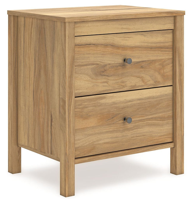 Bermacy - Light Brown - Two Drawer Night Stand - Tony's Home Furnishings