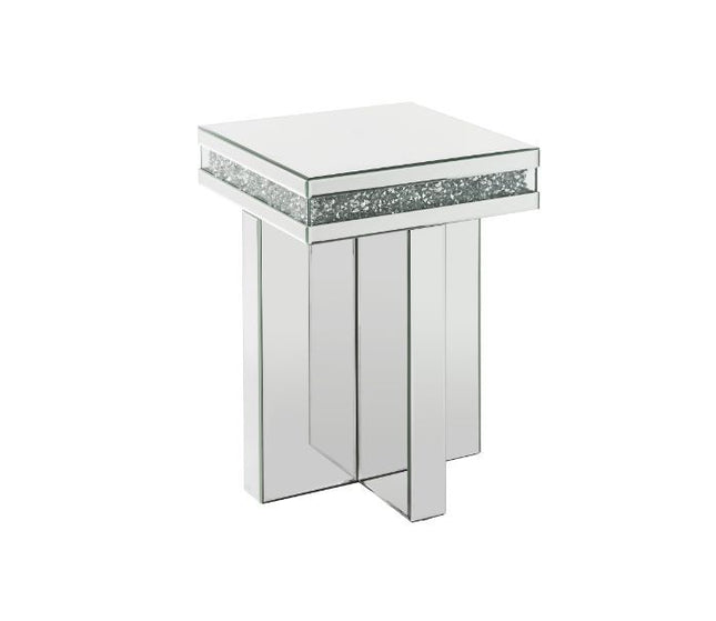 Noralie - End Table - Mirrored & Faux Diamonds - Wood - 24" - Tony's Home Furnishings