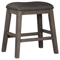 Thumbnail for Caitbrook - Gray - Upholstered Stool (Set of 2) Tony's Home Furnishings Furniture. Beds. Dressers. Sofas.