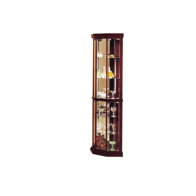 Huxley - Curio Cabinet (Corner) - Dark Brown - 16" - Tony's Home Furnishings