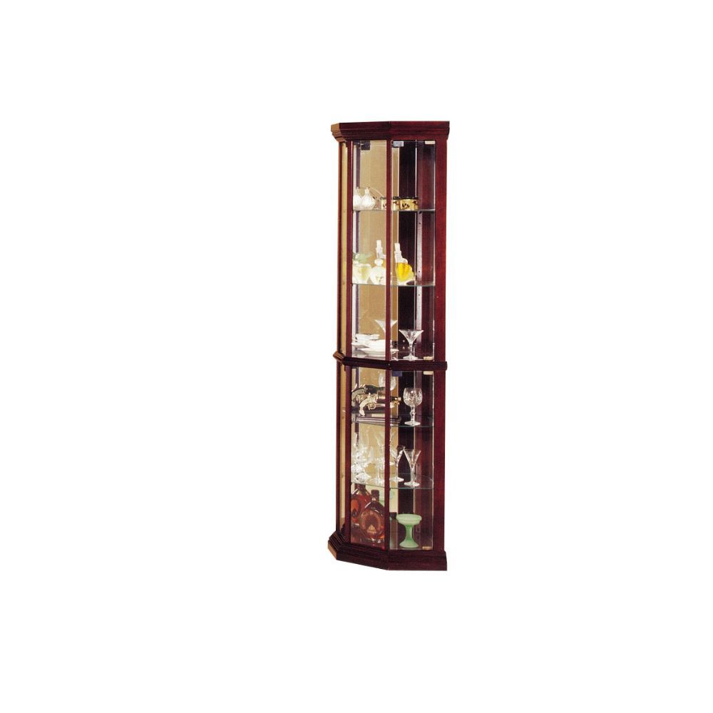 Huxley - Curio Cabinet (Corner) - Dark Brown - 16" - Tony's Home Furnishings