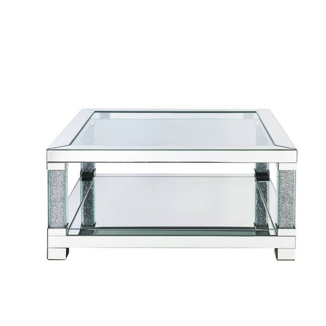 Noralie - Coffee Table - Mirrored & Faux Diamonds - Wood - Tony's Home Furnishings