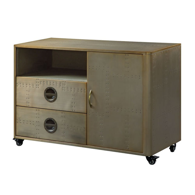 Jennavieve - Cabinet - Gold Aluminum - Tony's Home Furnishings