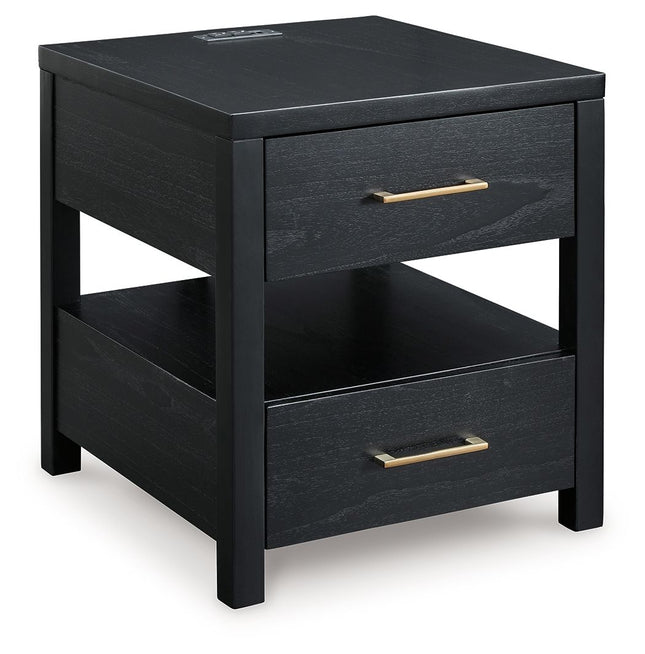 Winbardi - Black - Rectangular End Table - Tony's Home Furnishings