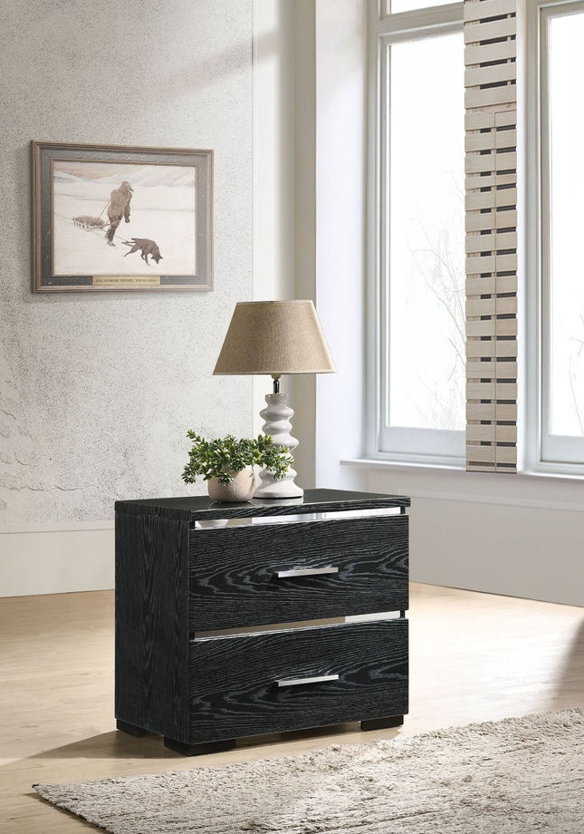 Laleh - Accent Table - Black (High Gloss) - Tony's Home Furnishings