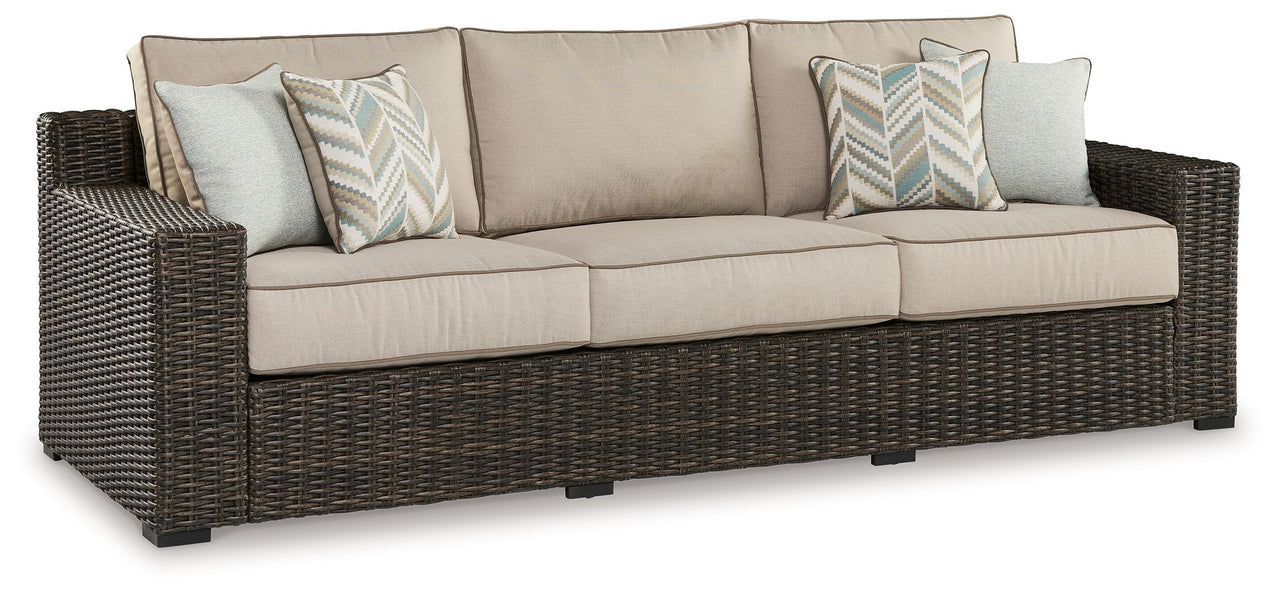 Coastline Bay - Brown - Sofa With Cushion - Tony's Home Furnishings