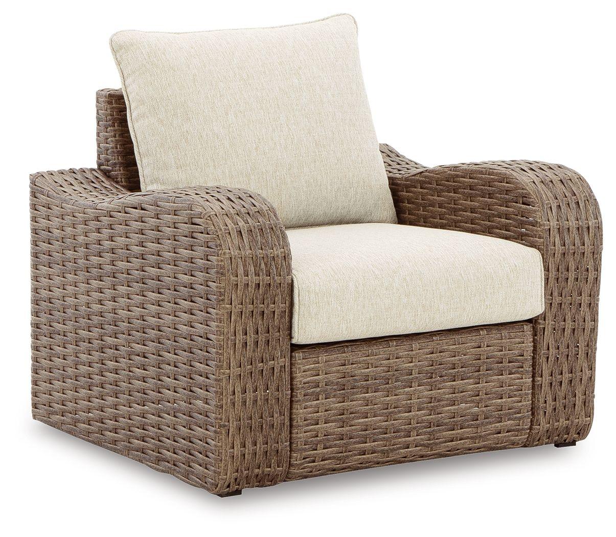 Sandy Bloom - Beige - Lounge Chair W/Cushion Tony's Home Furnishings Furniture. Beds. Dressers. Sofas.