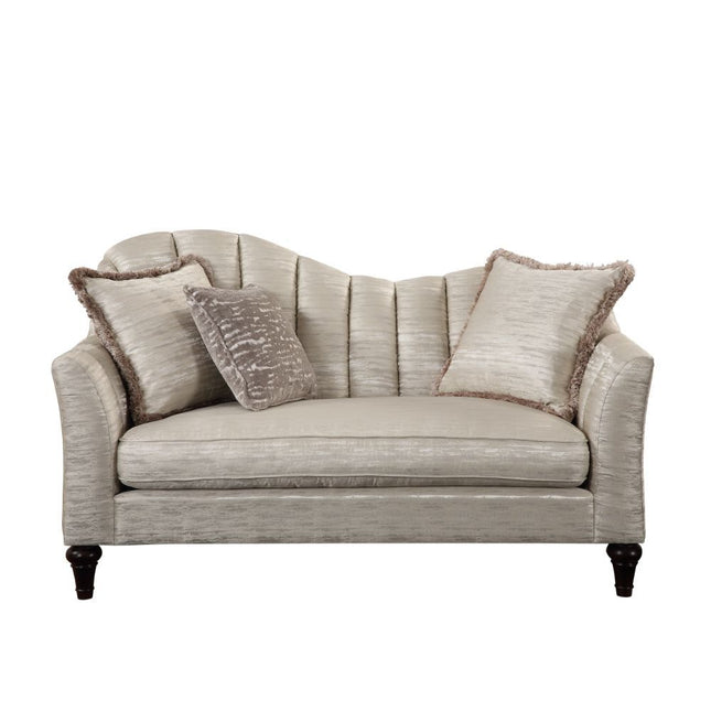 Athalia - Loveseat - Shimmering Pearl - Tony's Home Furnishings