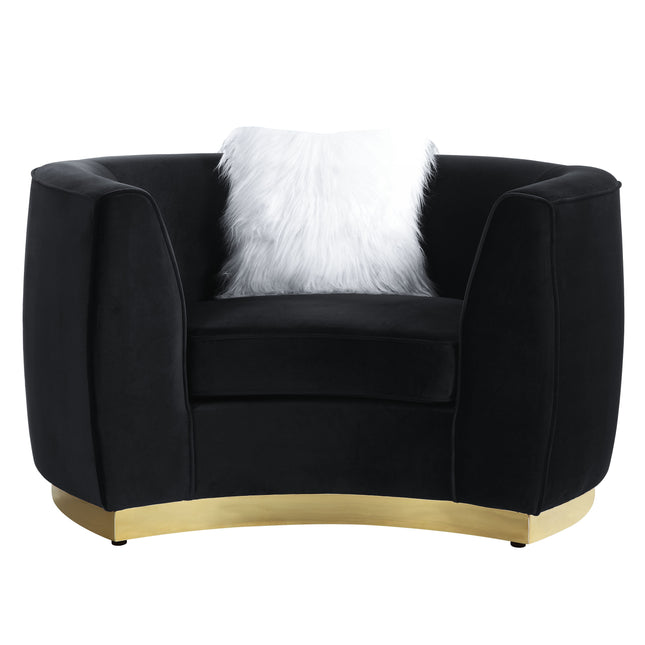 Achelle - Chair - Black Velvet - Tony's Home Furnishings