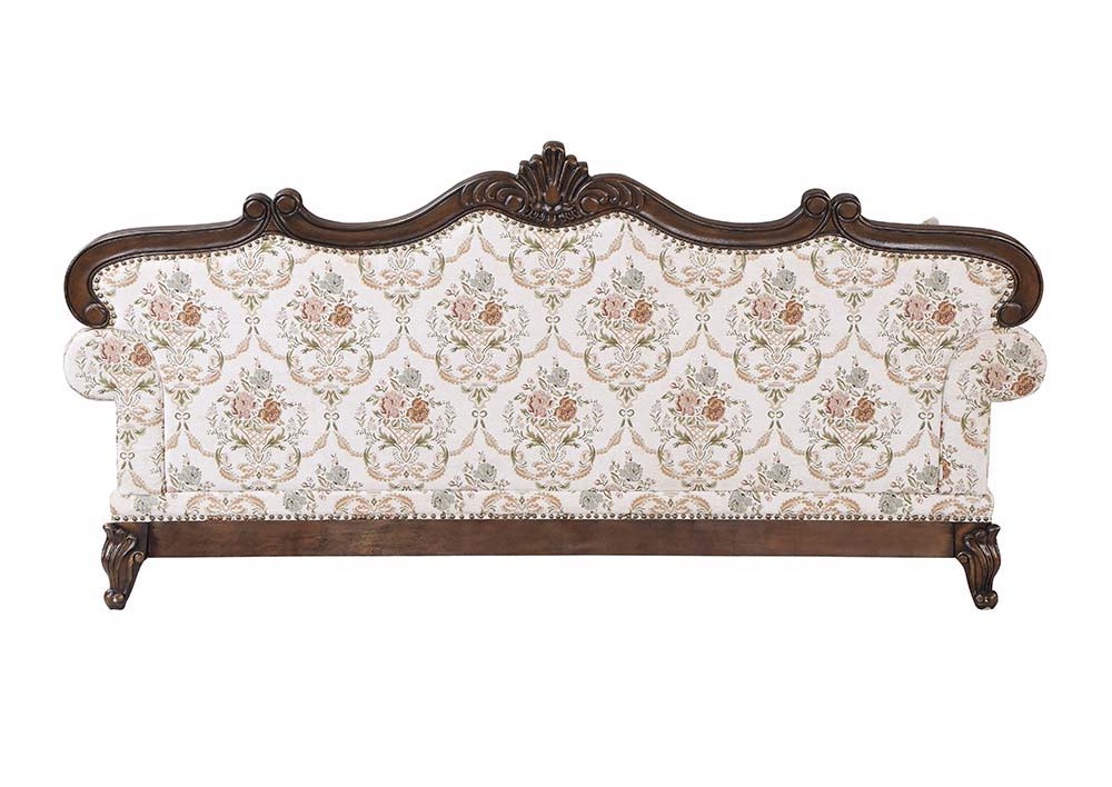 Nayla - Sofa - Pattern Fabric & Walnut Finish - Tony's Home Furnishings