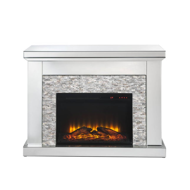 Laksha - Fireplace - Mirrored & Stone - Tony's Home Furnishings