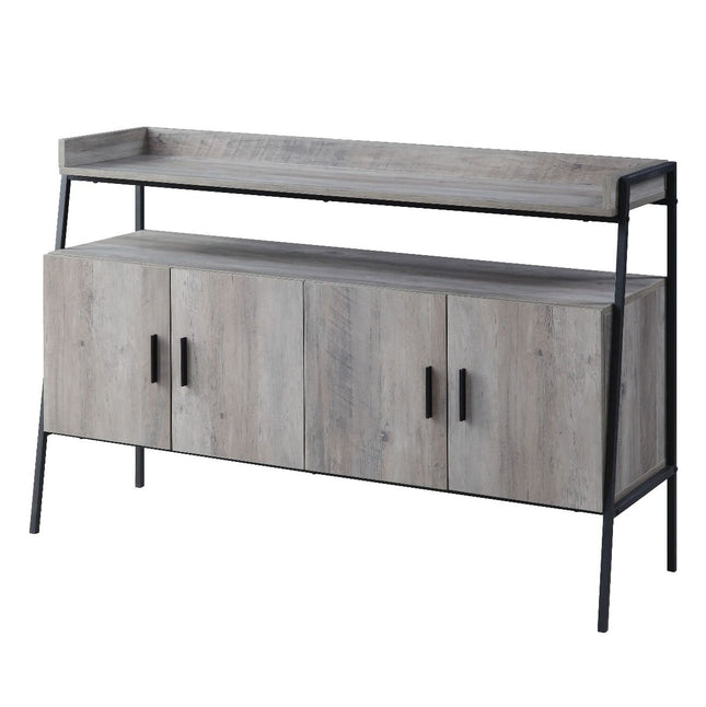 Samiya - TV Stand - Gray Oak & Black Finish - Tony's Home Furnishings