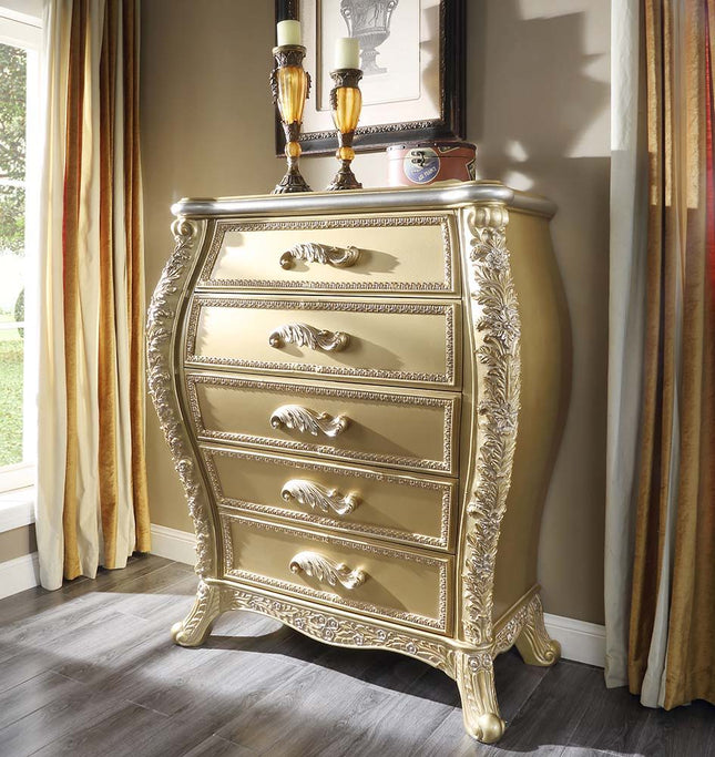 Cabriole - Chest - Gold Finish - Tony's Home Furnishings