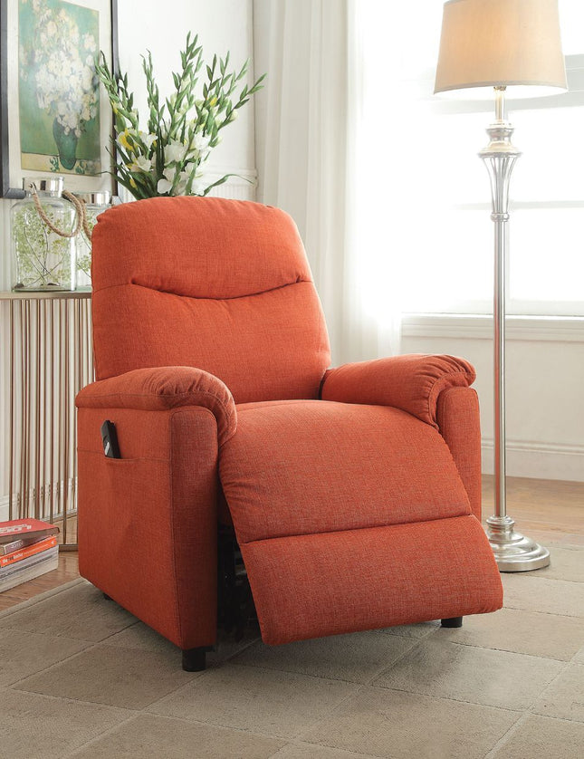 Catina - Recliner - Orange Fabric - Tony's Home Furnishings