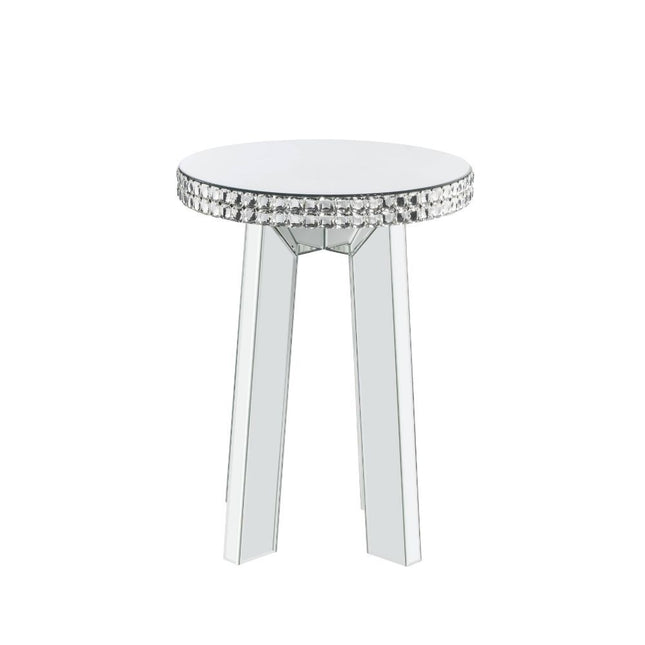 Lotus - End Table - Mirrored & Faux Crystals - Tony's Home Furnishings