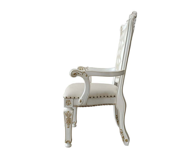 Vendom - Dining Chair (Set of 2) - PU & Antique Pearl Finish - Tony's Home Furnishings