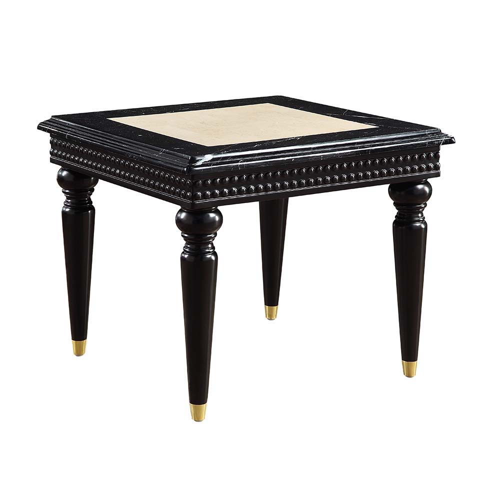 Tayden - End Table - Marble Top & Black Finish - Tony's Home Furnishings
