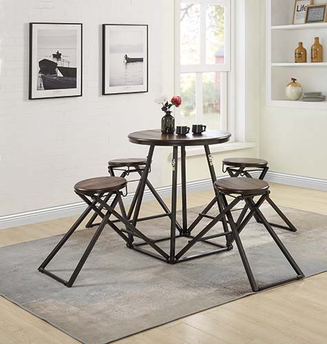 Blaze - Counter Height Set - Weathered Oak & Bronze - Tony's Home Furnishings