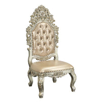 Sorina - Side Chair (Set of 2) - PU & Antique Gold Finish - Tony's Home Furnishings