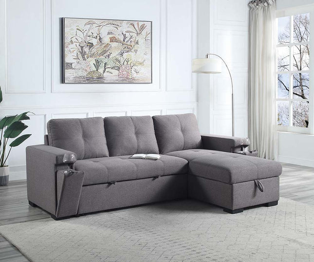 Jacop - Sectional Sofa - Dark Gray Fabric - Tony's Home Furnishings