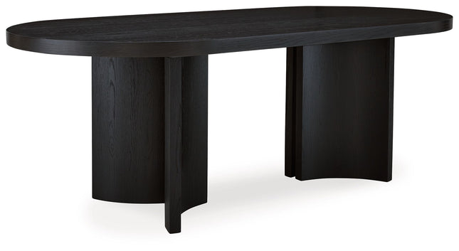 Rowanbeck - Black - Oval Dining Room Table - Tony's Home Furnishings