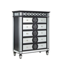 Varian II - Chest - Black Velvet & Black & Sliver Finish - Tony's Home Furnishings