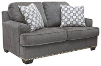 Thumbnail for Locklin - Carbon - Loveseat Tony's Home Furnishings Furniture. Beds. Dressers. Sofas.