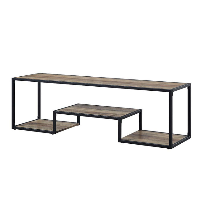 Idella - TV Stand - Rustic Oak & Black Finish - Tony's Home Furnishings