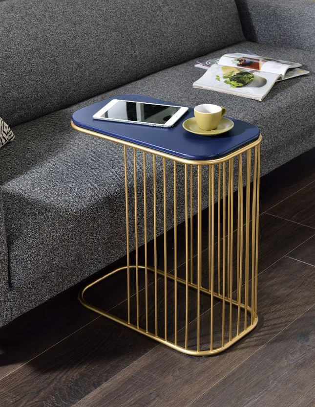 Aviena - Accent Table - Blue & Gold Finish - Tony's Home Furnishings