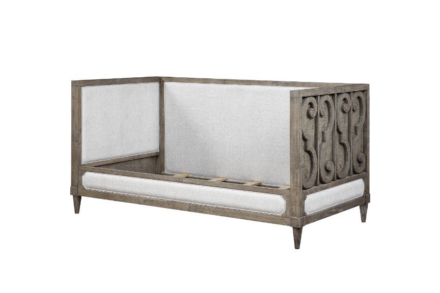 Artesia - Daybed - Tan Fabric & Salvaged Natural Finish - Tony's Home Furnishings