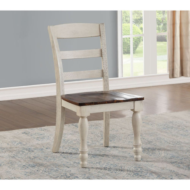 Britta - Side Chair (Set of 2) - Walnut & White Washed - Tony's Home Furnishings