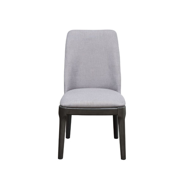 Madan - Side Chair (Set of 2) - Light Gray Linen & Gray Oak - Tony's Home Furnishings