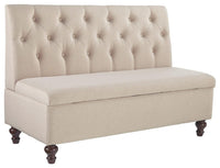 Thumbnail for Gwendale - Light Beige - Storage Bench Tony's Home Furnishings Furniture. Beds. Dressers. Sofas.