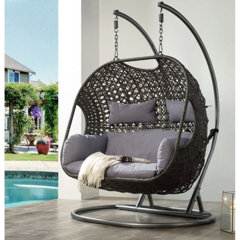 Vasant - Patio Swing Chair - Gray, Dark - Tony's Home Furnishings