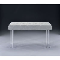 Thumbnail for Bagley - Bench - Linen & Clear Acrylic - Tony's Home Furnishings