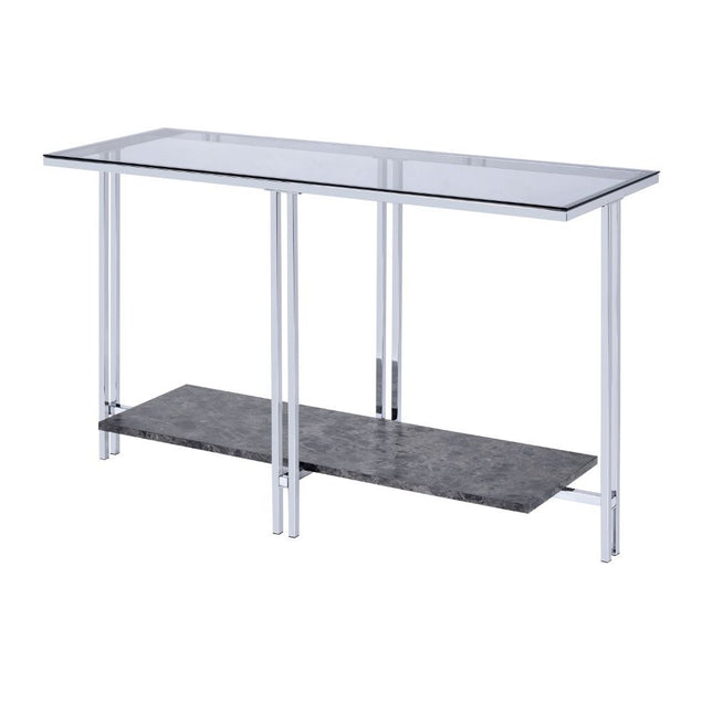 Liddell - Accent Table - Chrome & Glass - Tony's Home Furnishings