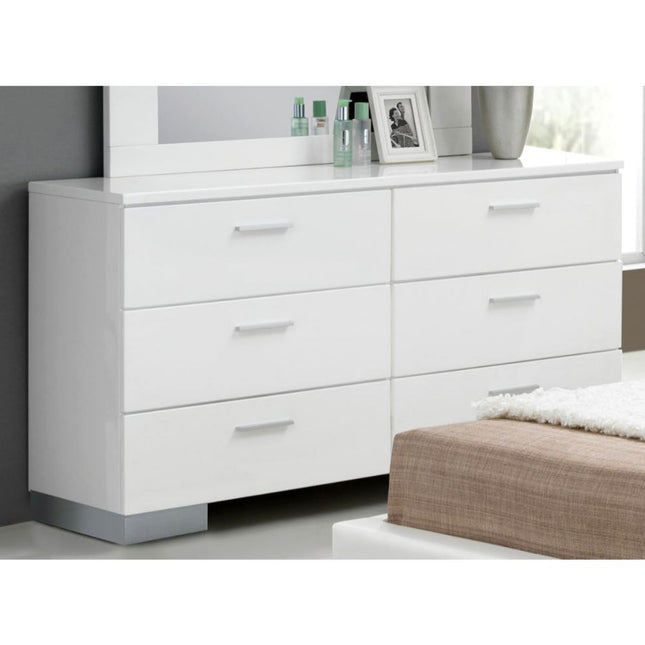 Lorimar - Dresser - White & Chrome Leg - Tony's Home Furnishings