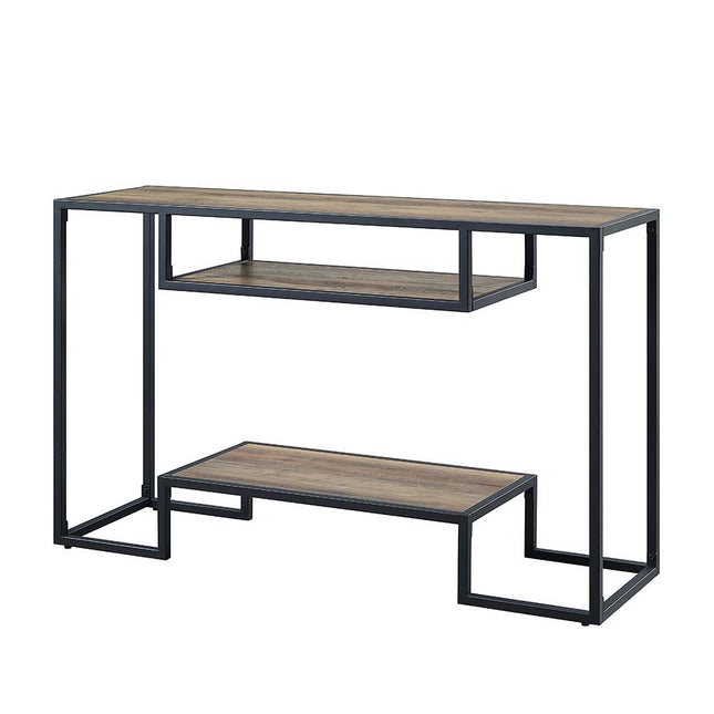 Idella - Console Table - Rustic Oak & Black Finish - Tony's Home Furnishings