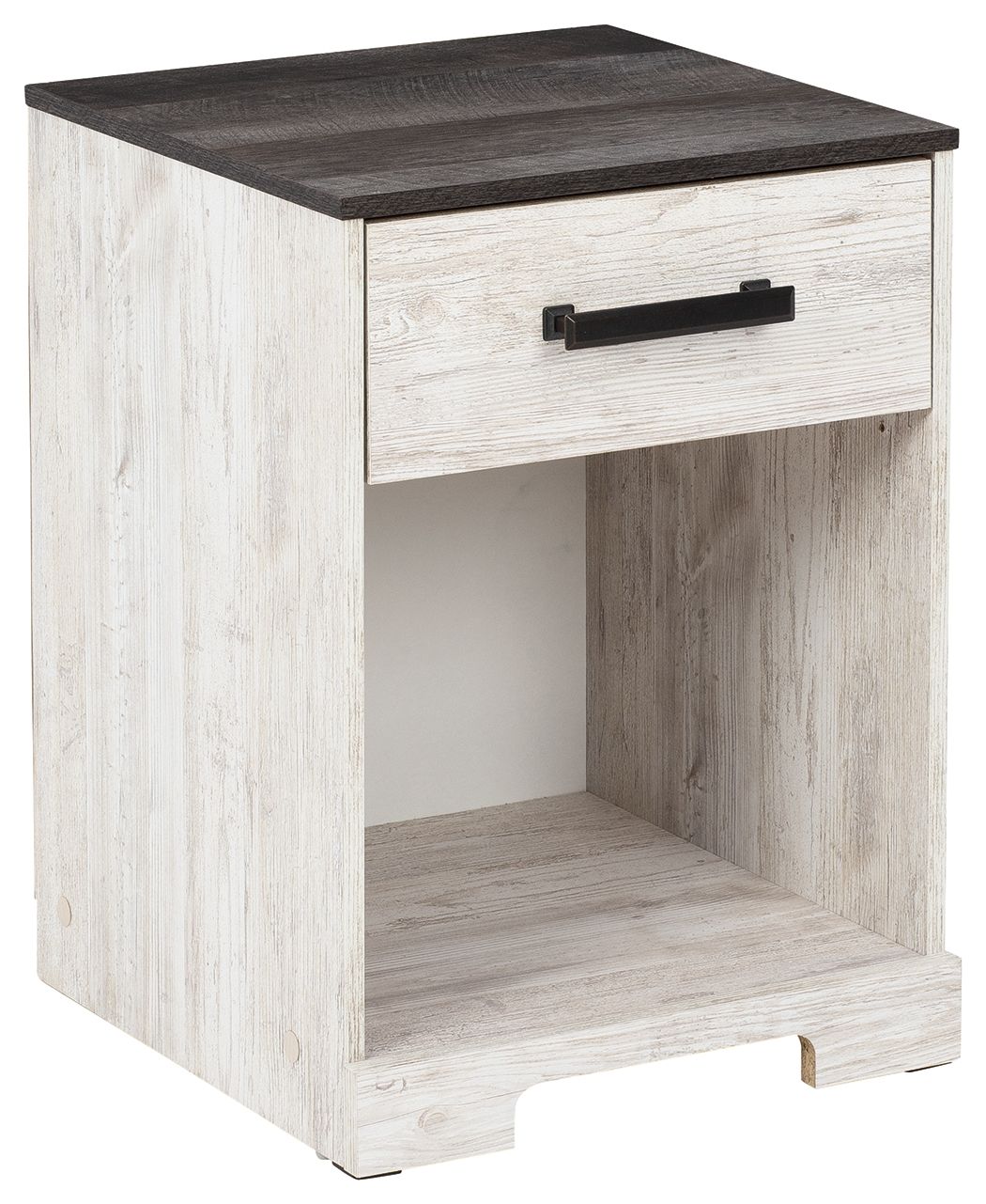 Shawburn - White / Black / Gray - One Drawer Night Stand - Open Cubby Tony's Home Furnishings Furniture. Beds. Dressers. Sofas.