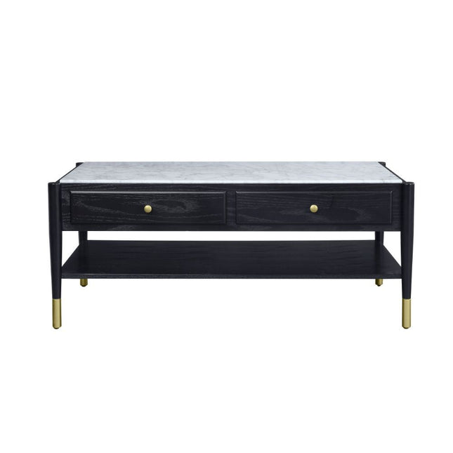 Atalia - Coffee Table - Marble & Black - Tony's Home Furnishings