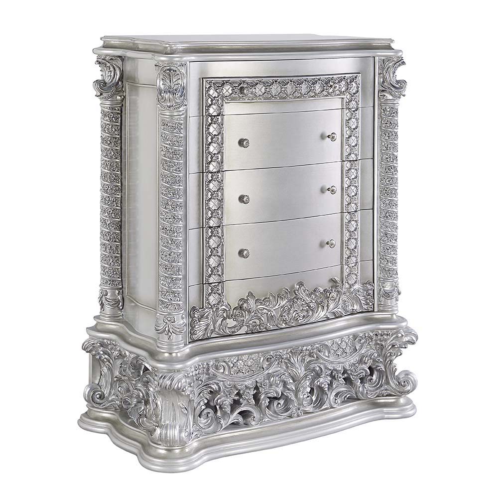 Valkyrie - Chest - PU, Light Gold & Gray Finish - Tony's Home Furnishings