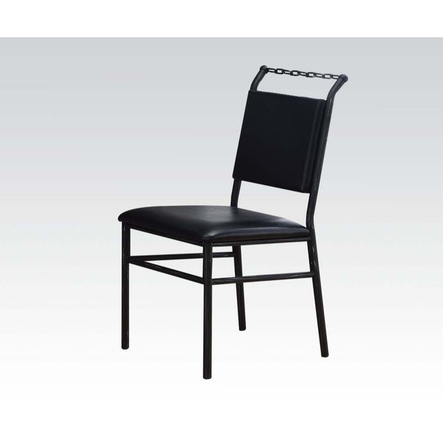 Jodie - Chair - Black PU & Antique Black - Tony's Home Furnishings