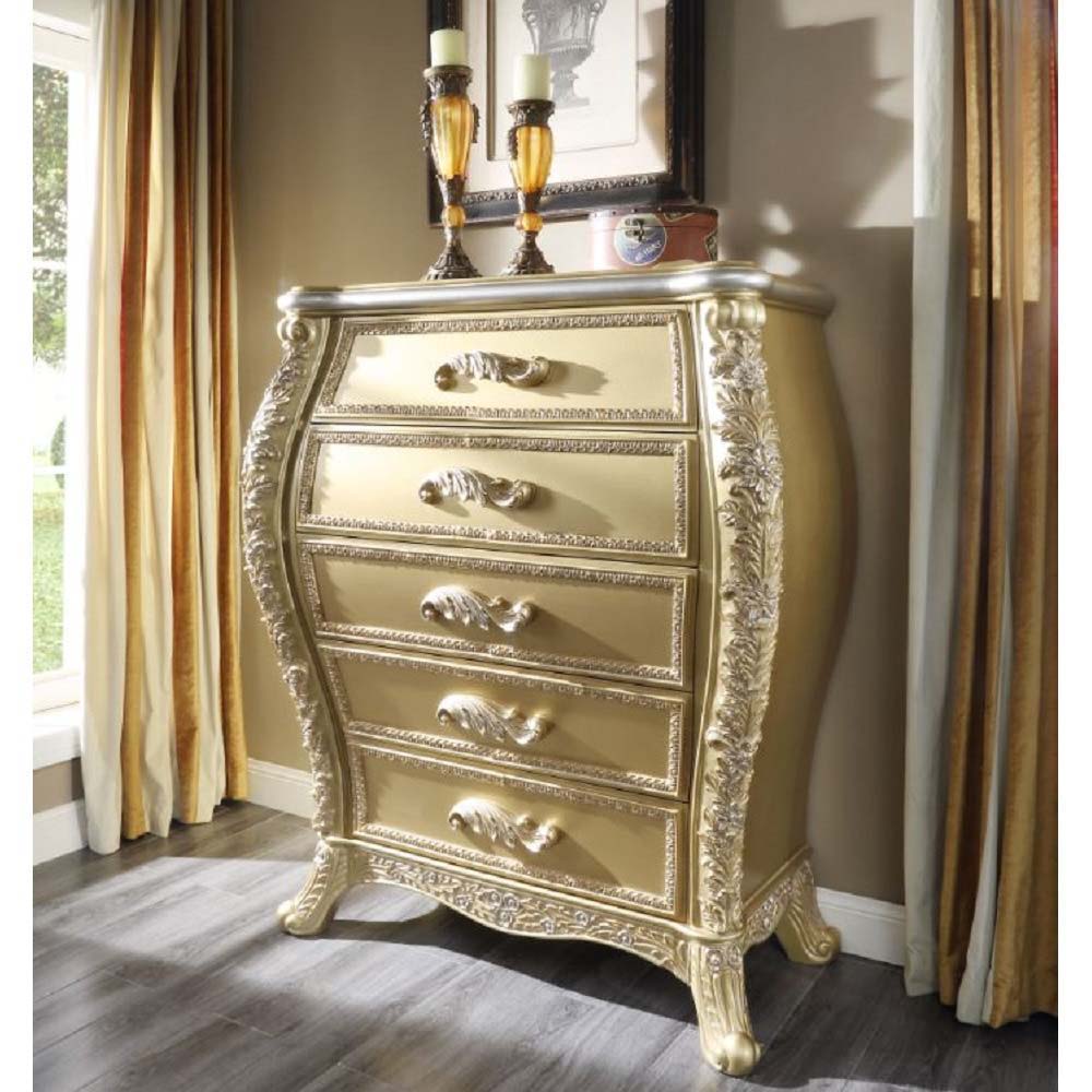 Cabriole - Chest - Gold Finish - Tony's Home Furnishings