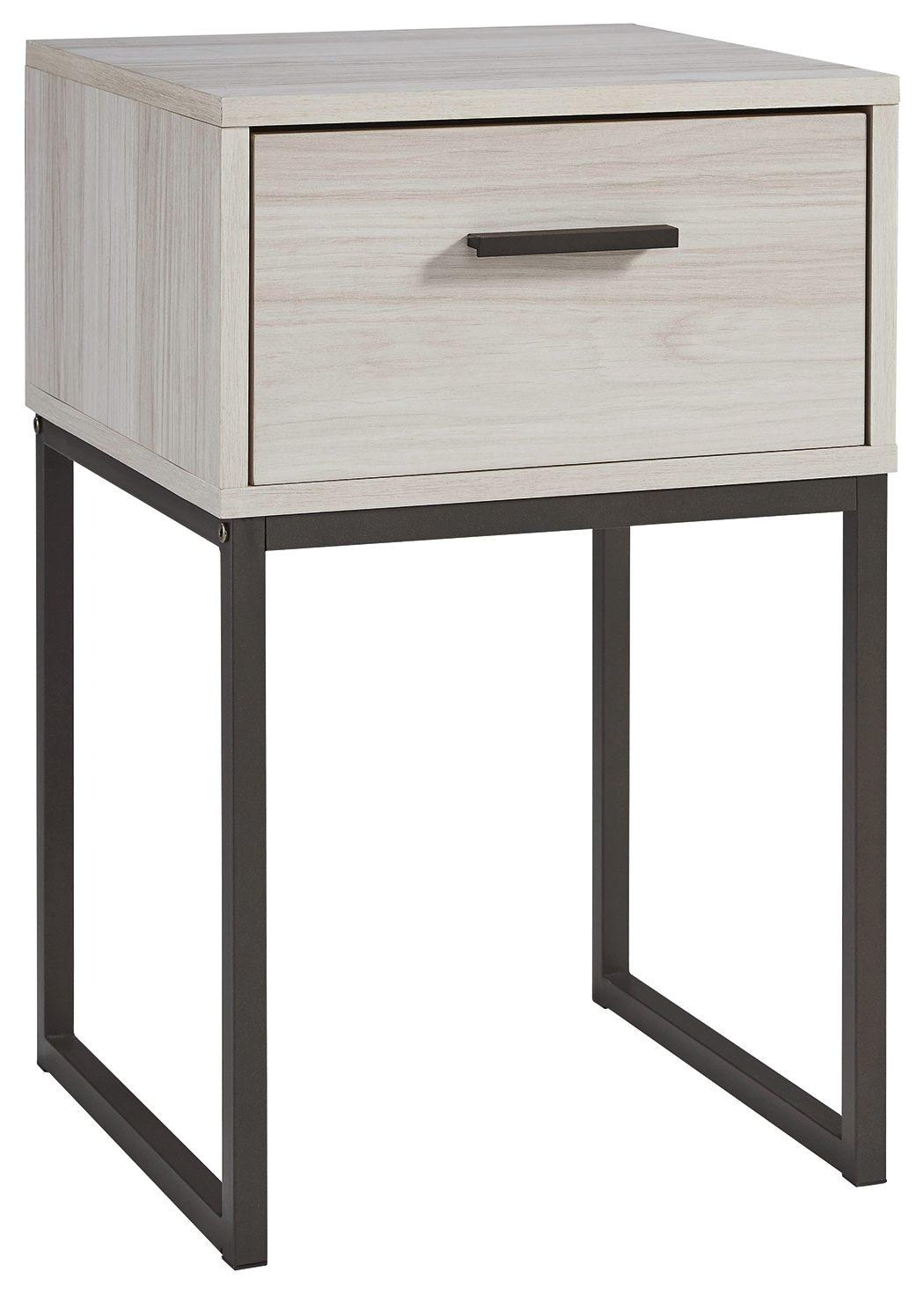 Socalle - Light Natural - One Drawer Night Stand - Vinyl-Wrapped Tony's Home Furnishings Furniture. Beds. Dressers. Sofas.