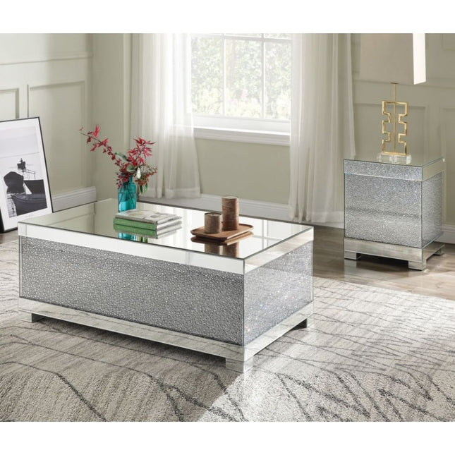 Mallika - Coffee Table - Mirrored & Faux Crystals - Tony's Home Furnishings