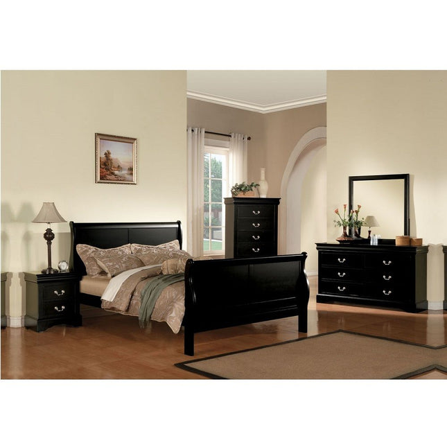 Louis Philippe III - Bed (FB 34"H) - Tony's Home Furnishings