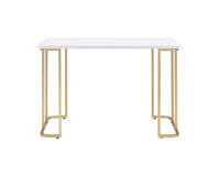 Thumbnail for Estie - Writing Desk - White & Gold Finish - Tony's Home Furnishings